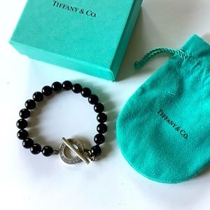 Tiffany and Co. Sterling Silver and onyx bracelet